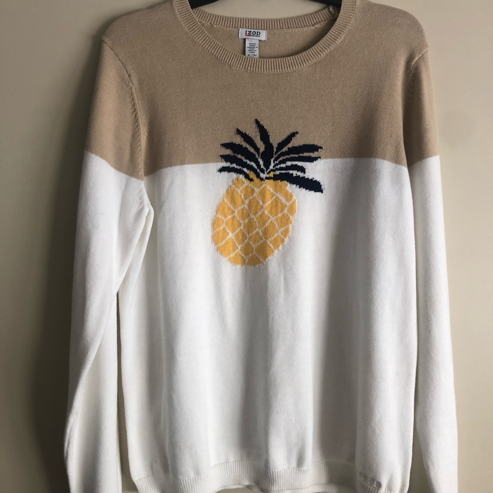 IZOD pineapple sweater size XL